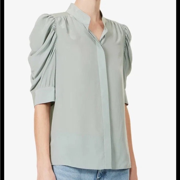 Frame Gillian Silk Puff Sleeved Blouse - Picture 4 of 10